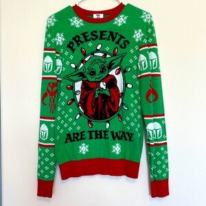 Star Wars Grogu Christmas Sweater Baby Yoda Small